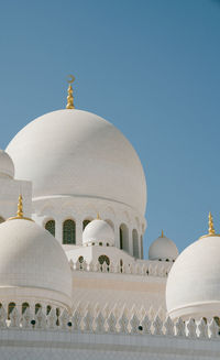 Low angle view of building against clear sky