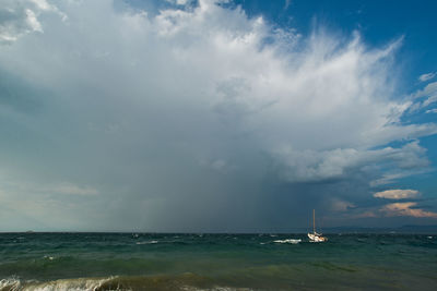 Boats in calm sea