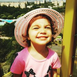 Close-up of smiling girl