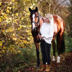 Horse standing on field