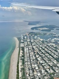 High angle view of city