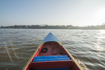 Scenic view of lake against clear sky