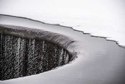 Close-up of melting water in fountain