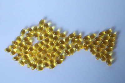 Close-up of lemon against white background