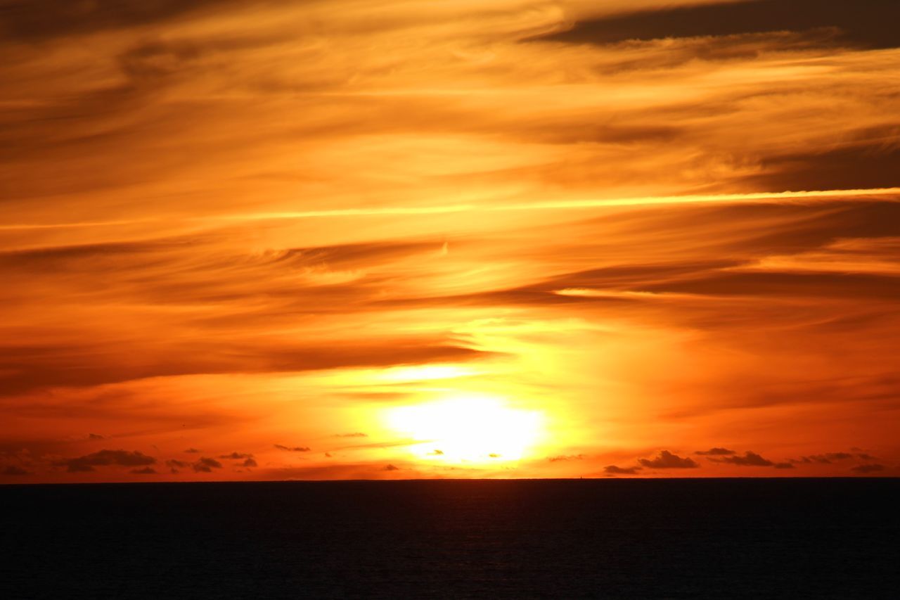 SCENIC VIEW OF DRAMATIC SKY OVER SILHOUETTE LANDSCAPE