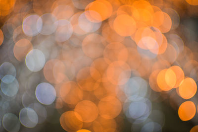 Defocused image of illuminated christmas lights