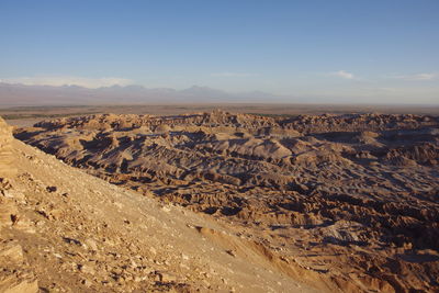 Scenic view of desert against sky