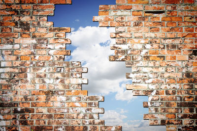 Low angle view of buildings against sky