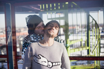 Portrait of young man outdoors
