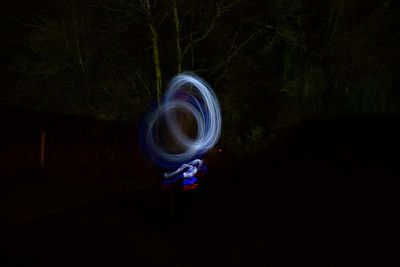 Light trails on black background