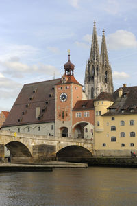 Unesco world heritage old town of city regensburg in bavaria