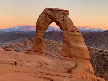 Rock formations at sunset