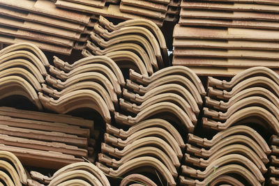 Ceramic tiles stacked and ready to be used on construction site