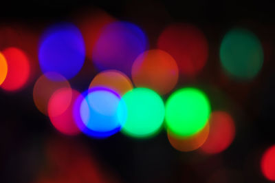 Defocused image of colorful lights