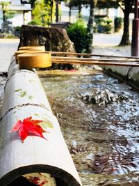 Close-up of red pipe