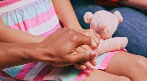 Close-up of baby hands