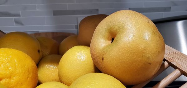 Close-up of fruits in basket