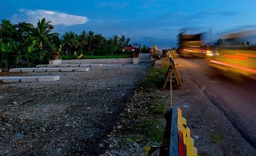 Road with trees in background