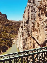 Scenic view of mountains against clear sky