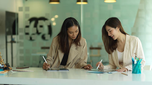 Businesswomen working in office