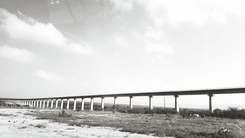 Low angle view of bridge against sky