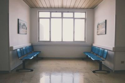 Empty chairs in room