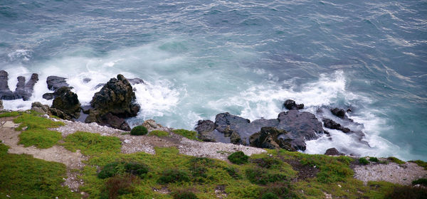 Rocks in sea