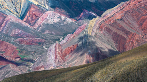 Aerial view of rock formations