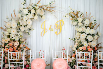 Christmas decorations on table
