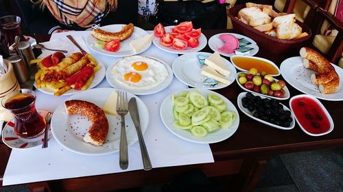 Close-up of food on table