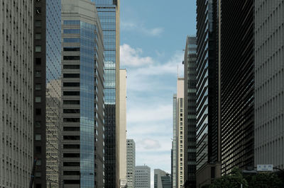Modern skyscrapers against sky in city