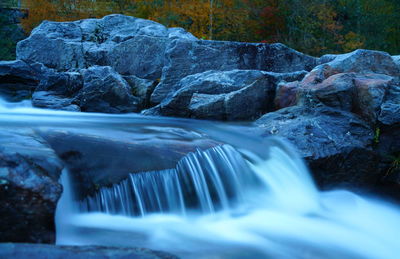 Scenic view of waterfall