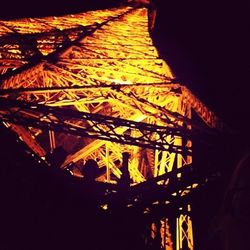 Low angle view of illuminated building