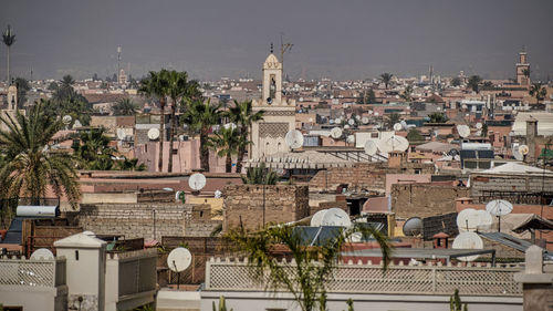 High angle view of cityscape