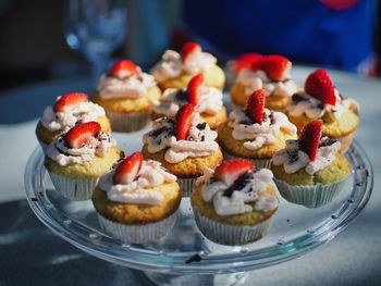 Close-up of cupcakes