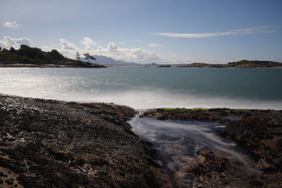 Scenic view of sea against sky