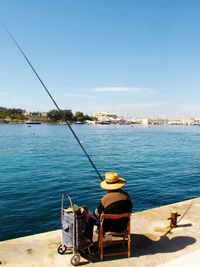 Boats in sea