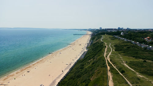 Southbourne beach with views of boscombe and bournemouth piers