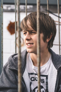 Portrait of young woman looking away