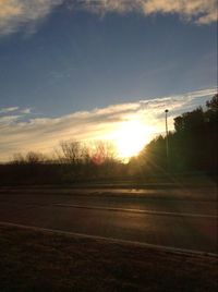 Road at sunset