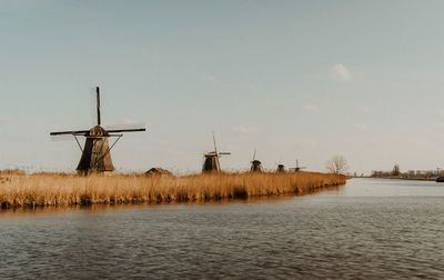 Scenic view of lake against clear sky