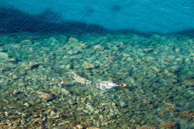 Rocks in sea