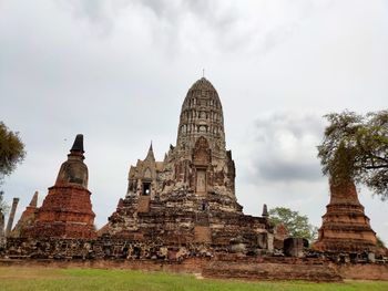 Old temples in ayutthaya, thailand, old brick mortar
