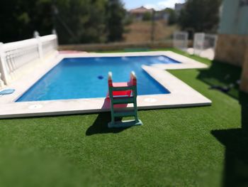 Slide in swimming pool