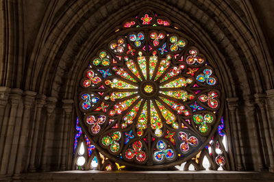 Stained glass window in basilica of the national vow
