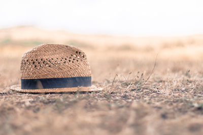 Surface level of sand against sky