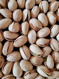 Full frame shot of pistachios 