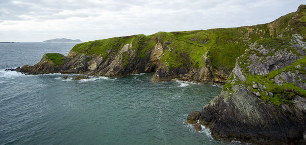 Northern irish coast at sunset