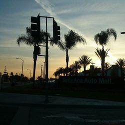 View of road at sunset