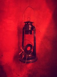 Close-up of electric lamp